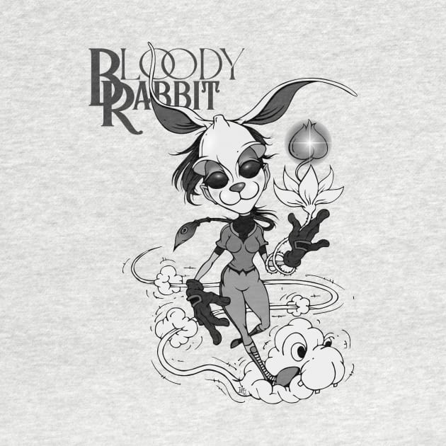 SKATING BLOODY RABBIT 01 by roombirth